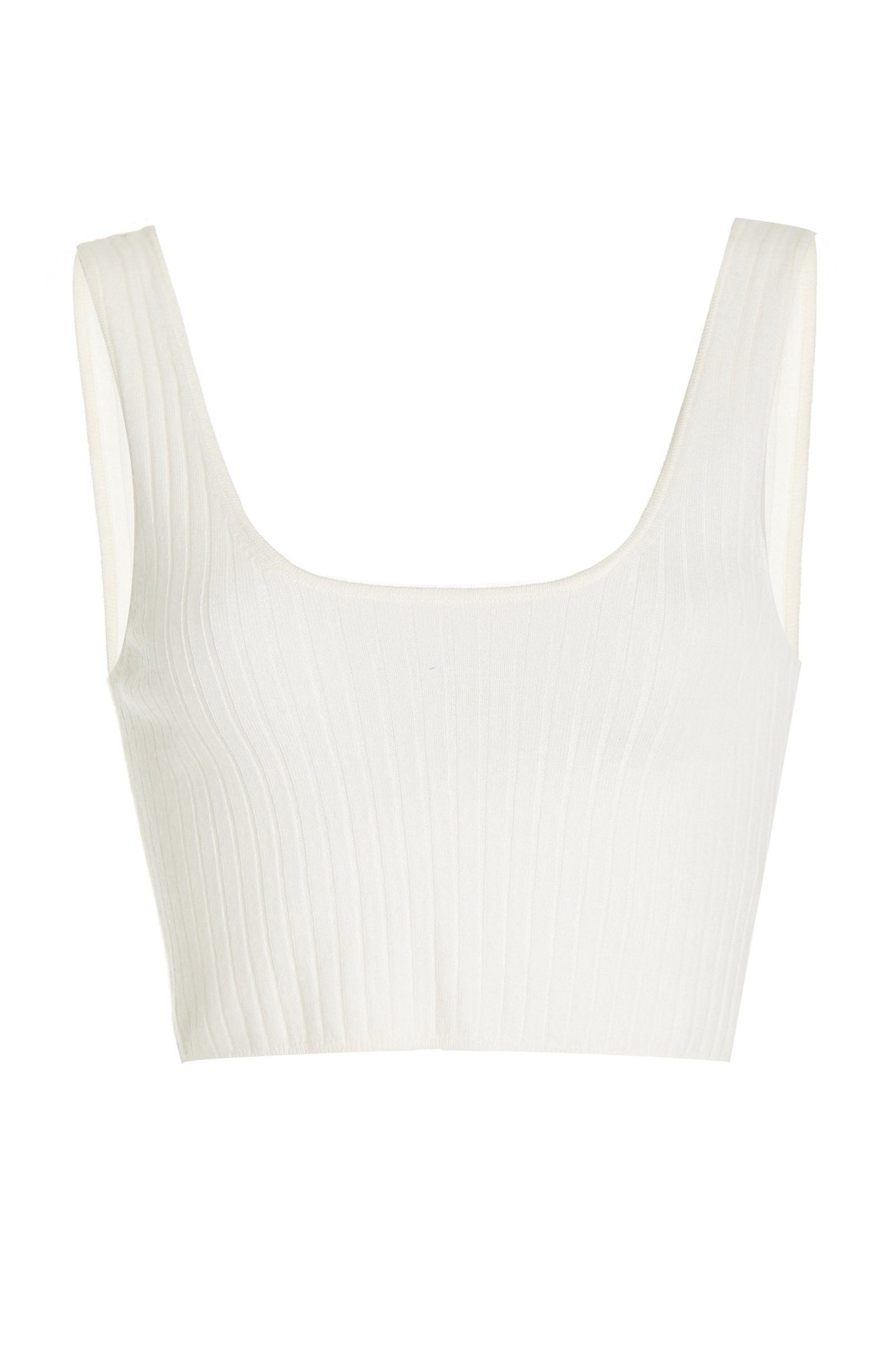 Gaiola Ribbed Wool-Cashmere Cropped Top